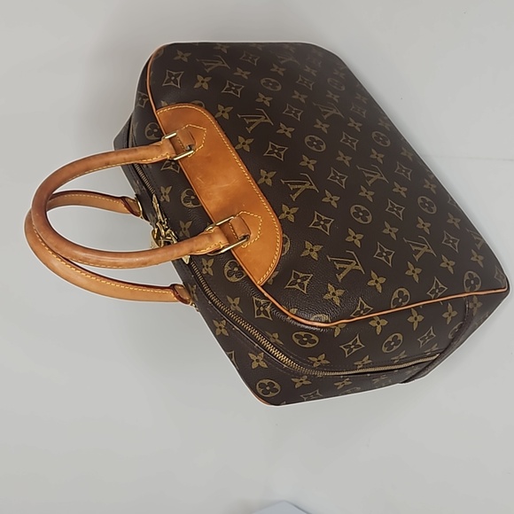 Authentic Louis Vuitton LV Deauville Monogram Handbag Tote Dust bag Lock & Key - Picture 7 of 17